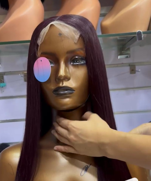 Peluca bob double drawn