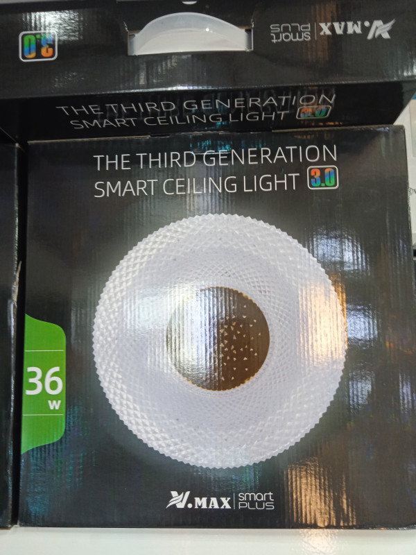 Plafón LED de techo 36W con regulador y control remoto Vmax.