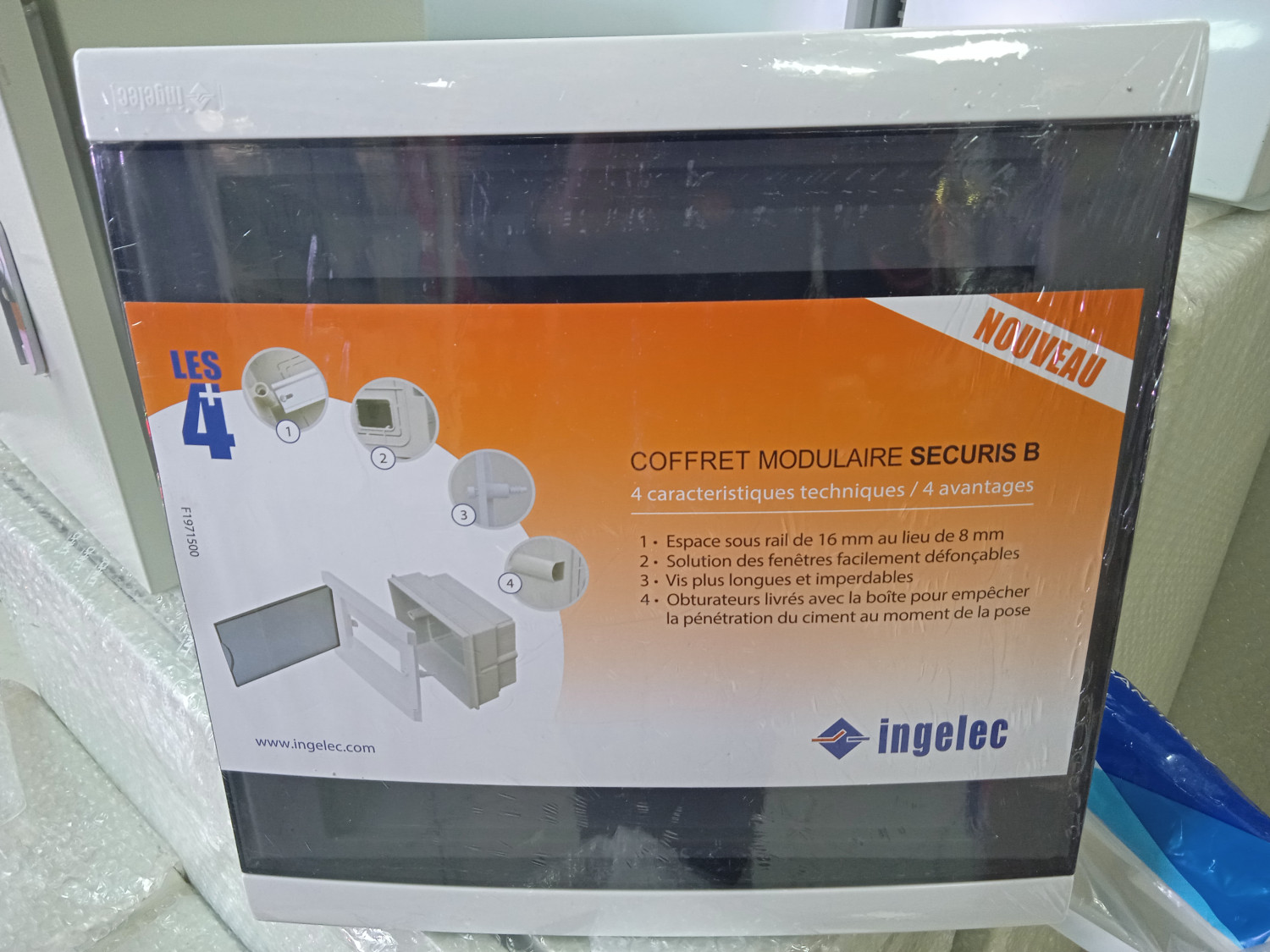 Caja (Cuadro) eléctrica empotrable de 8 módulos Ingelec.