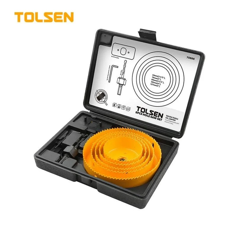 Kit de coronas perforadoras Tolsen (8 piezas) 75866