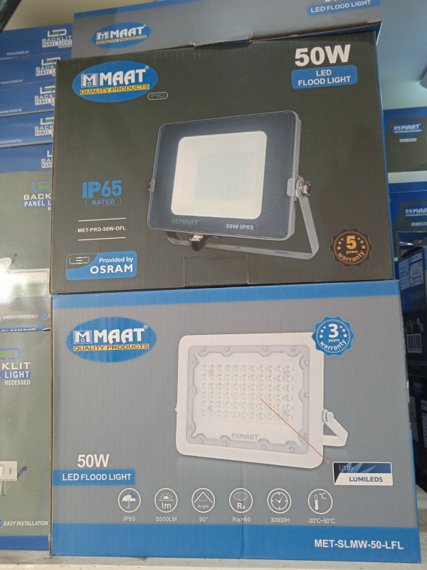 Reflector LED 50W luz blanca, 6500 lúmenes, IP65 FSL/Maat.