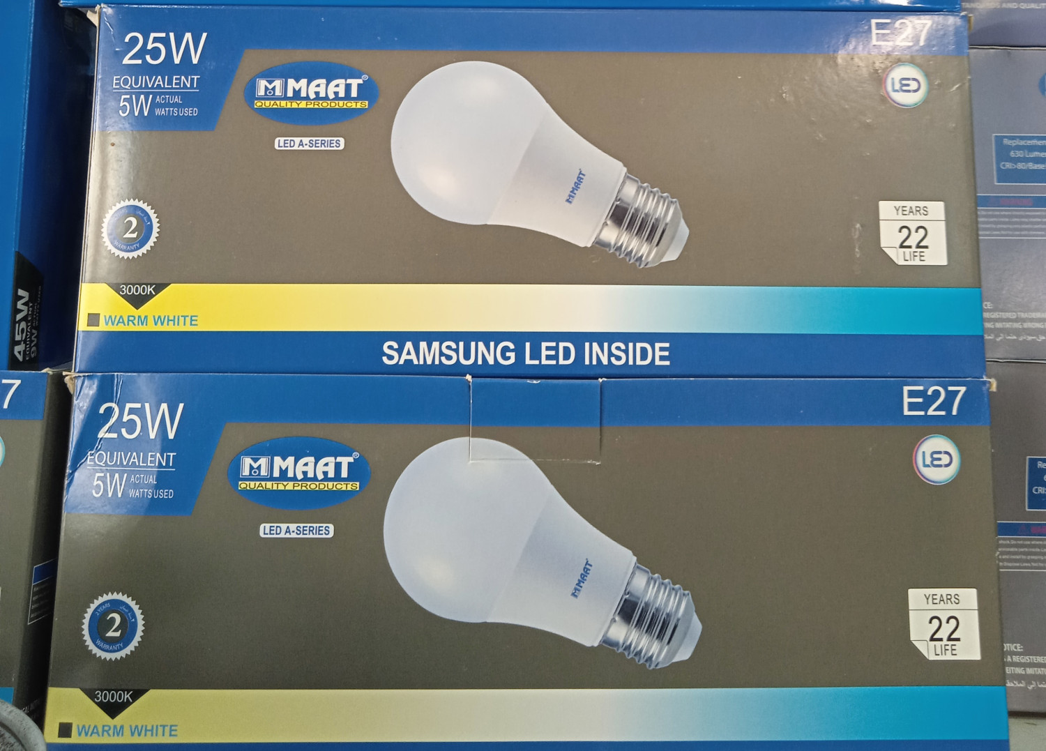 Bombilla LED E27 5W luz blanca 6500K Maat.